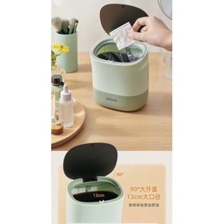 Thùng rác để bàn ECOCO 1,5L đa chức năng khuyễn mãi thêm túi rác, Hộp đựng vỏ mini công sở nắp kín thời thượng 2241 , đồ