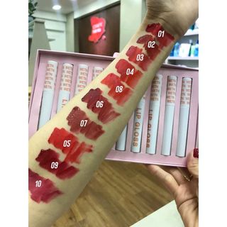 SET SON 10 CÂY WENT VỎ HỘP MÀU HỒNG CƯNG XỈU