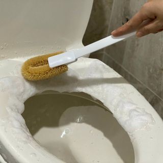 Cây Chùi Rửa Toilet hàng Nhật Bản chất liệu nhựa PP cao cấp, bền đẹp, đầu xơ dừa siêu bền 36cm