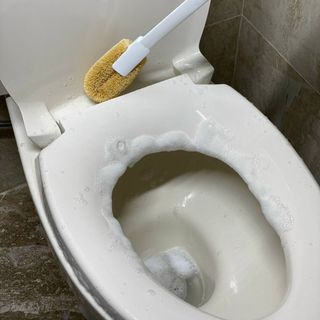 Cây Chùi Rửa Toilet hàng Nhật Bản chất liệu nhựa PP cao cấp, bền đẹp, đầu xơ dừa siêu bền 36cm