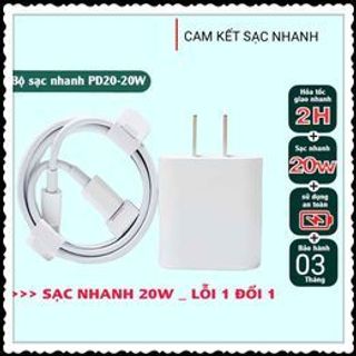 [ Cam Kết Sạc Nhanh ] Bộ Củ Cáp 20 Iphone Chuẩn