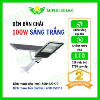 Đèn Năng Lượng Mặt Trời MIFIDI | Đèn Bàn Chải 100W sáng trắng cao cấp BC100 giá sỉ