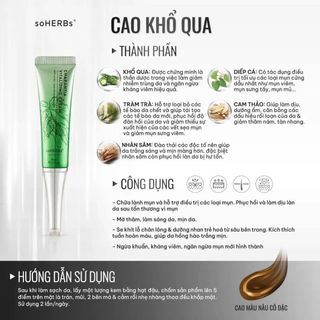 trị mụn khổ qua soherbs