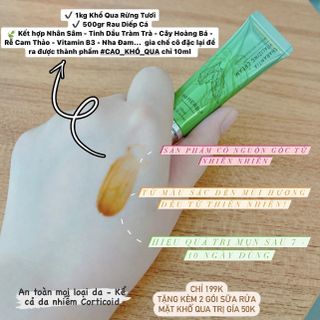 trị mụn khổ qua soherbs