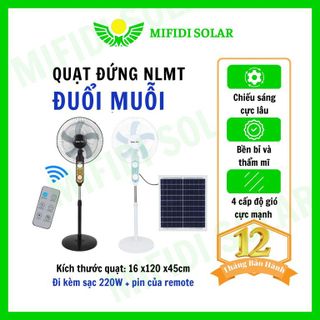 Đèn Năng Lượng Mặt Trời MIFIDI | Quạt tích hợp Đèn Đuổi Muỗi 25W cao cấp QDM25 giá sỉ