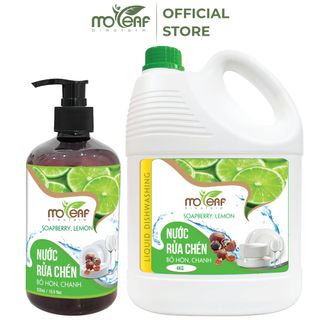 Nước Rửa Chén Bồ Hòn Chanh Moleaf 4KG- Lên Men Tự Nhiên Từ Dứa Và Bồ Hòn An Toàn Cho Da Tay Và Diệt Khuẩn giá sỉ