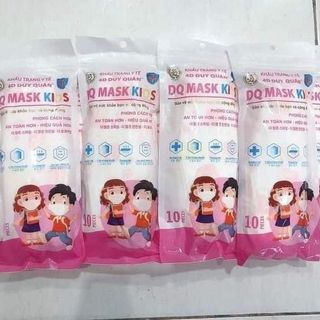 TÚI 10 CHIẾC KHẨU TRANG Y TẾ KF94 TRẺ EM 4D DUY QUÂN