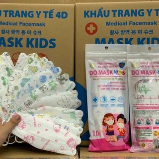 TÚI 10 CHIẾC KHẨU TRANG Y TẾ KF94 TRẺ EM 4D DUY QUÂN