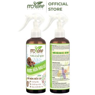 Nước RỬA RAU CỦ QUẢ Hữu Cơ Moleaf Enzyme Lên Men Tự Nhiên Từ Dứa Và Bồ Hòn An Toàn Cho Da Tay Và An toàn sức khỏe 250ml
