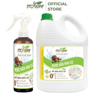 Nước RỬA RAU CỦ QUẢ Hữu Cơ Moleaf Enzyme Lên Men Tự Nhiên Từ Dứa Và Bồ Hòn An Toàn Cho Da Tay Và An toàn sức khỏe 250ml