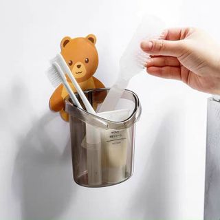 CỐC GẤU DÁN TƯỜNG ĐỂ BÀN CHẢI KEM ĐÁNH RĂNG