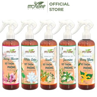 [Tinh Dầu Nhóm Hoa] Xịt Thơm Phòng Moleaf - Tinh Dầu Hoa Hồng, Oải Hương, Ngọc Lan Tây, Tulip, Hoa Lài, Phong Lữ 250ml