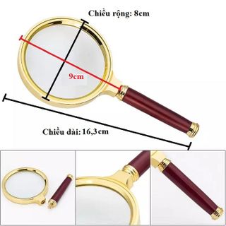 Kính Lúp Gỗ Size 80mm, kích thước: 153mm x 60mm x 10mm - SP000205
