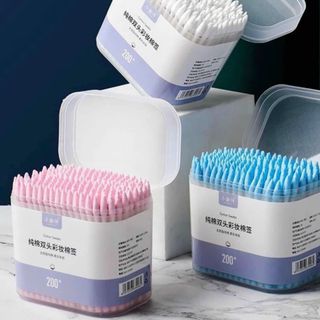 Tăm bông ngoáy tai 2 đầu tăm ( hộp 200 que )