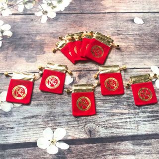 Túi gấm nhung chữ Phúc, kích thước: 9cm x 7cm - SP005136