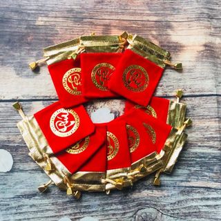 Túi gấm nhung chữ Phúc, kích thước: 9cm x 7cm - SP005136