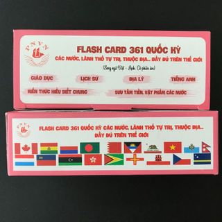Bộ flash card 361 lá cờ quốc kỳ của các quốc gia vùng lãnh thổ, kích thước: 11,8cm x 5cm x 3,5cm - SP002399