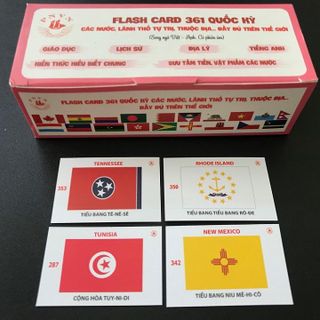 Bộ flash card 361 lá cờ quốc kỳ của các quốc gia vùng lãnh thổ, kích thước: 11,8cm x 5cm x 3,5cm - SP002399