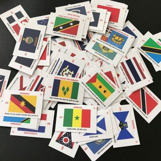 Bộ flash card 361 lá cờ quốc kỳ của các quốc gia vùng lãnh thổ, kích thước: 11,8cm x 5cm x 3,5cm - SP002399