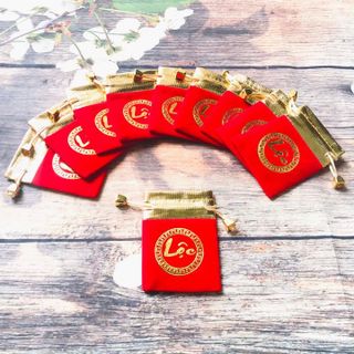 Túi gấm nhung chữ Lộc, kích thước: 9cm x 7cm - SP005135