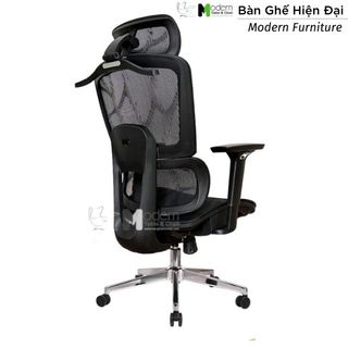 Ghế xoay trưởng phòng công thái học lưng lưới có tựa đầu ngả lưng thư giãn nhập khẩu HCM CM4299-M