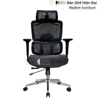 Ghế xoay trưởng phòng công thái học lưng lưới có tựa đầu ngả lưng thư giãn nhập khẩu HCM CM4299-M