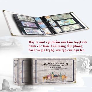 Bìa Album tiền quốc tế, kích thước: 30,5cm x 31,5cm x 6cm - SP000848