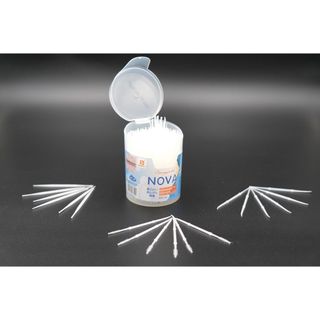 Lốc 12 hộp Tăm nhựa Nova hộp vát 500 que SPT-811