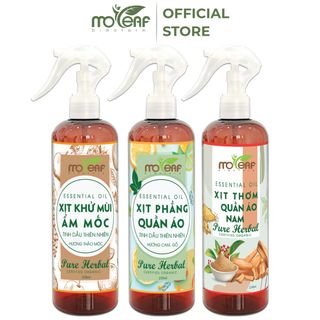 Xịt Thơm QUẦN ÁO Moleaf - Tinh Dầu Sen Trắng, Hoa Lài, Phong Lữ, Hoa Cam, Hoa Anh Đào, Bạc Hà, Vỏ Bưởi, Cam Ngọt, Gỗ Đàn giá sỉ