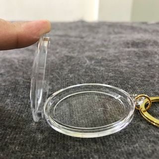 Hộp Tròn Móc Khóa Bảo Vệ Đồng Xu, đường kính: 5cm - SP000155