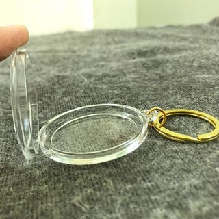 Hộp Tròn Móc Khóa Bảo Vệ Đồng Xu, đường kính: 5cm - SP000155