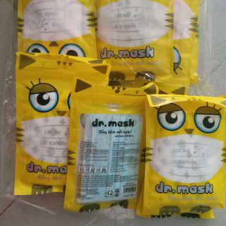 TÚI 10 KHẨU TRANG TRẺ EM 4 LỚP - DR.MASK
