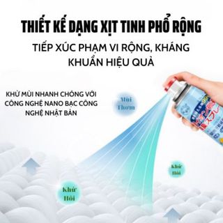 BÌNH XỊT GIÀY KHỬ MÙI NANO BẠC