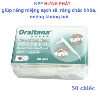 Tăm chỉ nha khoa Oraltana tiệt trùng chính hãng – Hộp 50 cái xuất Nhật Bản made in Việt Nam giá sỉ