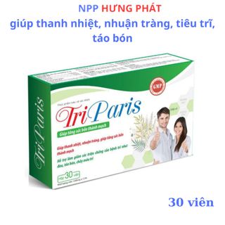 Viên uống tiêu Trĩ Paris giúp thanh nhiệt, nhuận tràng, tiêu trĩ, táo bón - Hộp 30 viên - giao ngẫu nhiên