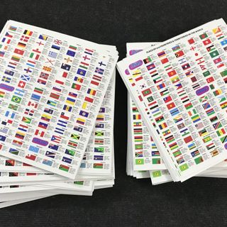 Cờ 219 Lá Cờ Các Nước Dán Decal, kích thước: 28,5cm x 21cm - SP000080