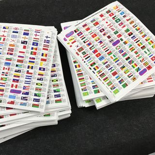 Cờ 219 Lá Cờ Các Nước Dán Decal, kích thước: 28,5cm x 21cm - SP000080