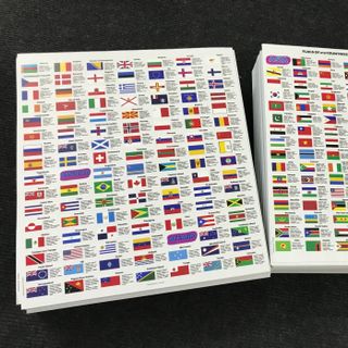 Cờ 219 Lá Cờ Các Nước Dán Decal, kích thước: 28,5cm x 21cm - SP000080