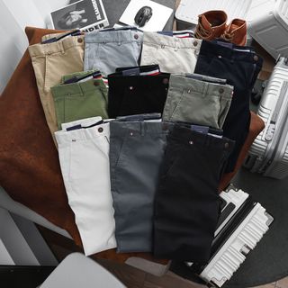 Quần dài nam, kaki dài nam cao cấp, chất vải 98% cotton dày dặn đanh mịn 2% sợi Spandex co giãn thoải mái ạ , wash xử lý làm mướt vải - size từ 55kg - 85kg