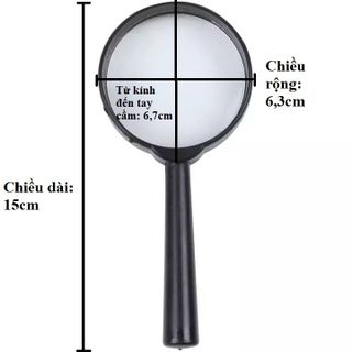 Kính lúp nhựa, kích thước: 15cm x 6.3cm - SP000203