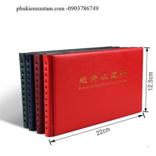 Album MINI tiền giấy 20 phơi Đen, kích thước: 22cm x 12,5cm - AB000002