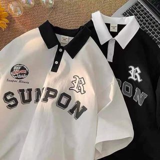 ÁO POLO UNISEX, ÁO THUN CÓ CỔ FORM RỘNG TAY LỠ SUNPON