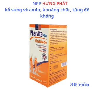 Vitamin tổng hợp Viên uống Pharvita plus bổ sung vitamin, khoáng chất, bồi bổ cơ thể, tăng sức đề kháng - Lọ 30 viên giá sỉ