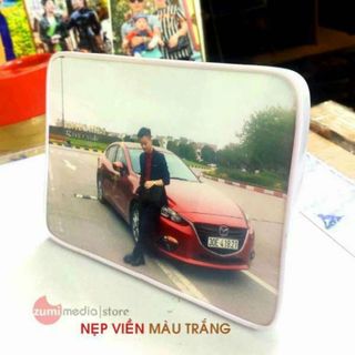 Ảnh gỗ mica để bàn 15x21 nẹp viền