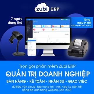 Máy in bill Zubi K58, Tặng kèm 1 cuộn giấy in nhiệt