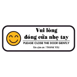 Combo 4 tem đóng cửa nhẹ tay dán trong xe oto cho các bác tài taxi
