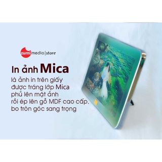 in ảnh gỗ mica 20x30 để bàn, siêu bóng, nét