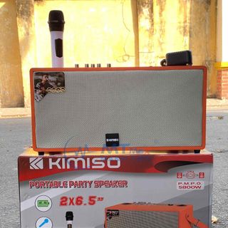 Loa Karaoke Xách Tay KIMISO QS656 | Bass Đôi 16.5cm Kèm 1 Micro Không Dây