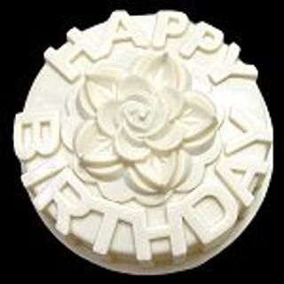 Khuôn hoa hồng Happy Birthday hình tròn size 20 cm - Khuôn làm bánh, rau câu, ép xôi – Mã số 1942