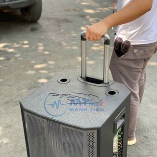 Loa Kéo AT T15 Bass 40cm - Công Suất Lớn kèm 2 Micro Không Dây